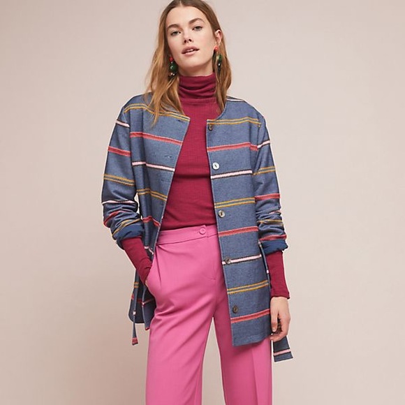 dolan Jackets & Blazers - Anthropologie Dolan Piccadilly Striped Coat Jacket